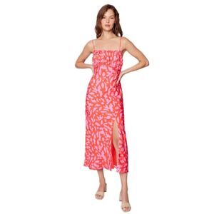 NEW-NWT Lost + Wander Rep Top Pink Midi Dress Size S
